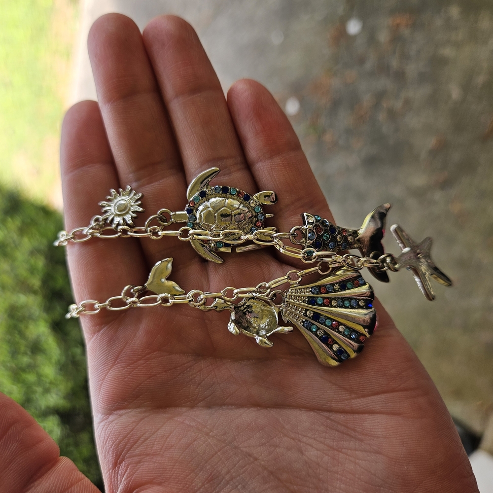 Colorful Sea Life Charm Necklace